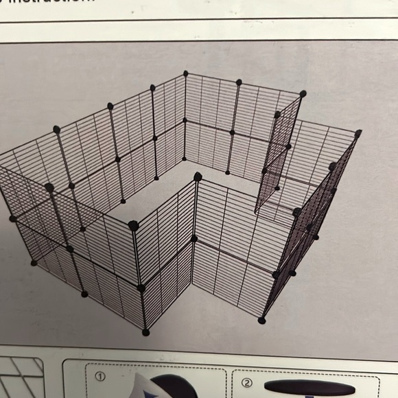 COPY - Animal Cage Indoor Portable Metal Wire. Fence for Small Animals (28 blue… - Picture 1 of 9